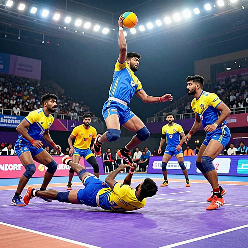 আমদাবাদ ২০২৬: এক রেইডার, চার ডিফেন্ডার — কাবাডির লোগো যা বলে, যা চেপে যায়